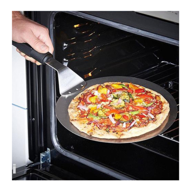 Vlekvrye staal Pizza Spatel Maklik Grip Handvatsel Koek Lifter Koekie Spatel Skoffel (ESG11940)