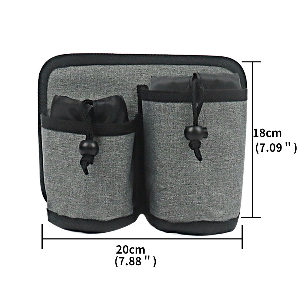Draagbare koffer -organiseerder Drink Caddy Bag hou twee koffiebekershouer (ESG16091)