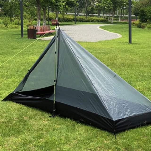210d Nylon Dubbelzijdig Silikon Piramide Behuising Tent Stap Kamp Ultra-Light 1-2 Mense (ESG16772)