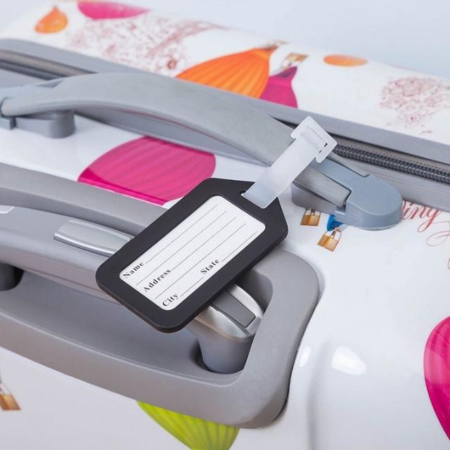 Houer bagasie tag plastiek kleurvolle ID -klemwapen (ESG11734)