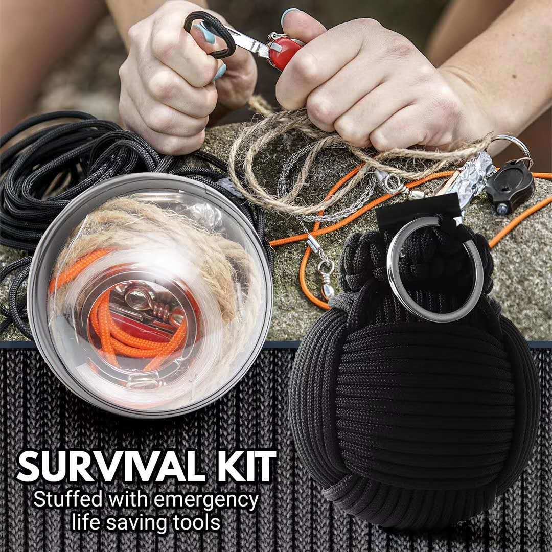 48 in 1 Paracord Tool Survival Kit Outdoor Camping Hiking Emergency Kit (ESG15443)