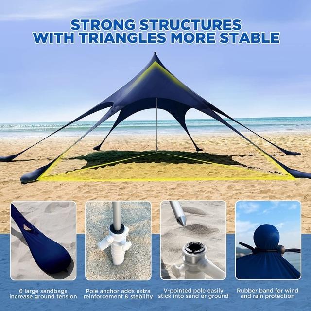 Easy Pop Up Beach Tent Canopy Sun Shade (ESG20274)